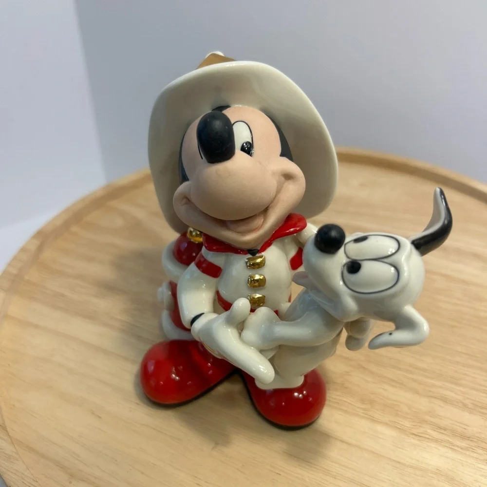 New Lenox Mickey Fire Chief Hand painted porcelain NIB Retails $129